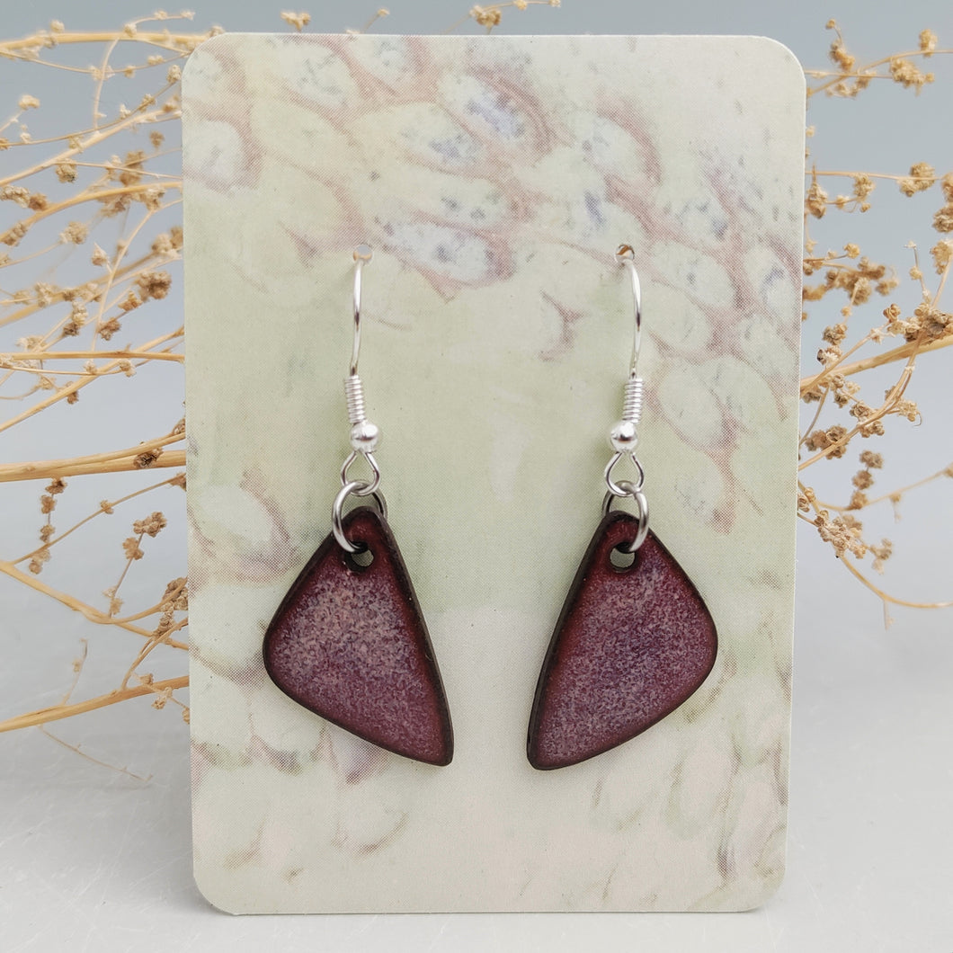 Rosy violet earrings