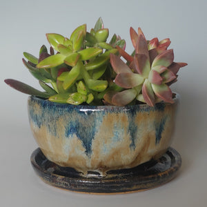 Planter -caramel & sapphire