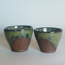 Load image into Gallery viewer, PAIR of green cups
