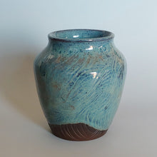 Load image into Gallery viewer, Blue vase, feathery texture
