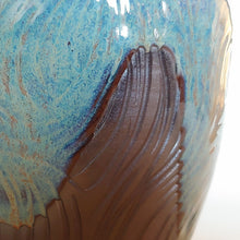 Load image into Gallery viewer, Blue vase, feathery texture
