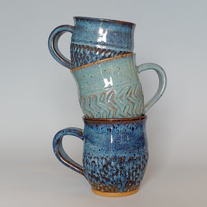 Groovy blue mug