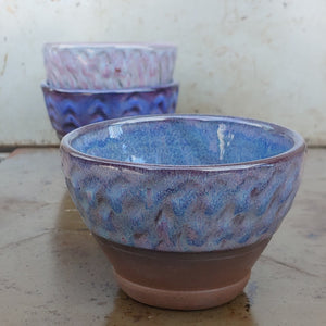 Trio of purple/blue cups