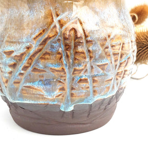 Caramel & sky blue vessel