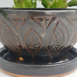 Planter -sparkly black