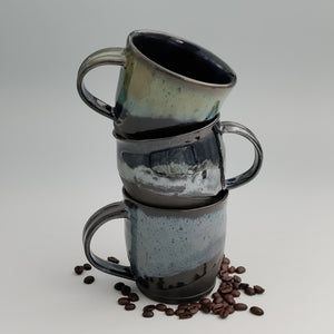 Black mug with blue-gray