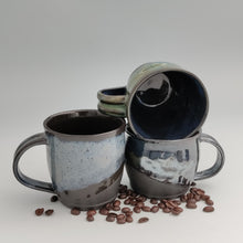 Load image into Gallery viewer, Black mug with silver glaze
