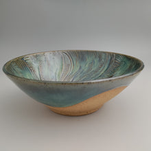 Load image into Gallery viewer, Decorative green bowl with spiral sun
