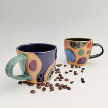 Load image into Gallery viewer, Mug w/ color blocks &amp; blue interior
