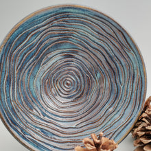 Load image into Gallery viewer, Blue bowl, carved circles
