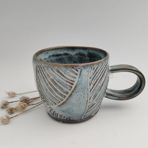 Groovy powder blue mug