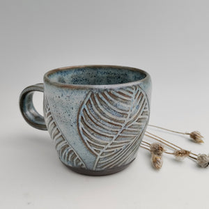 Groovy powder blue mug