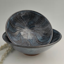 Load image into Gallery viewer, Midnight blue carved bowls
