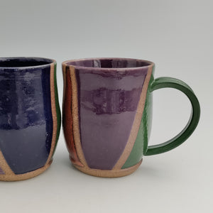 Multicolor mug -green handle