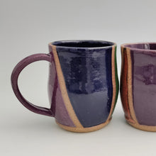 Load image into Gallery viewer, Multicolor mug -purple handle
