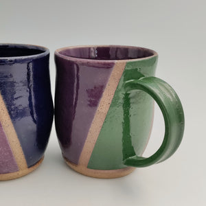 Multicolor mug -green handle