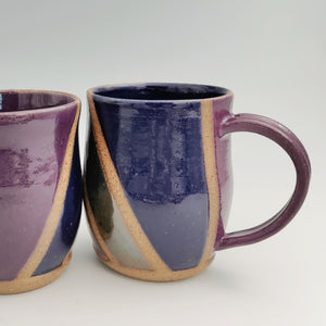 Multicolor mug -purple handle