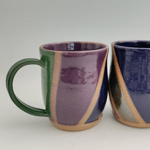 Multicolor mug -green handle