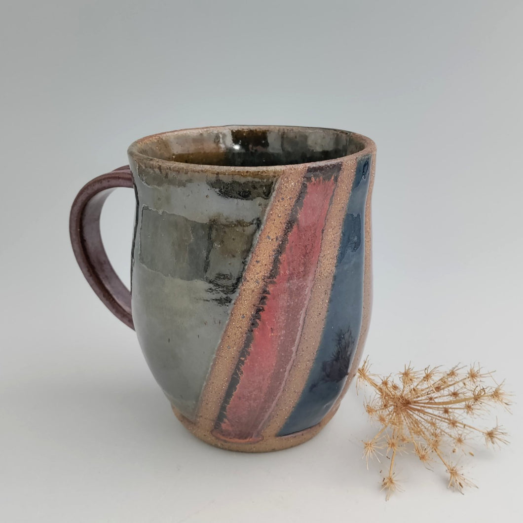 Multicolor striped mug