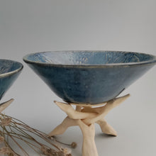 Load image into Gallery viewer, Carved blue bowl
