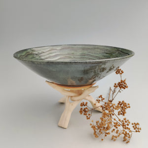 Green tree ring bowl