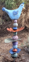 Load image into Gallery viewer, Garden art -blue chicken
