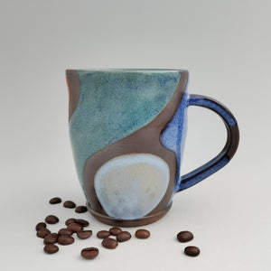 Heart mug with color blocks