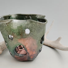 Load image into Gallery viewer, Green raku luminary
