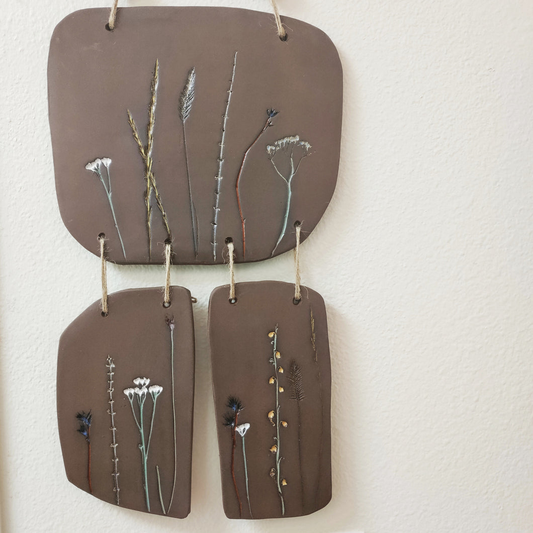 Botanical wall art triptych