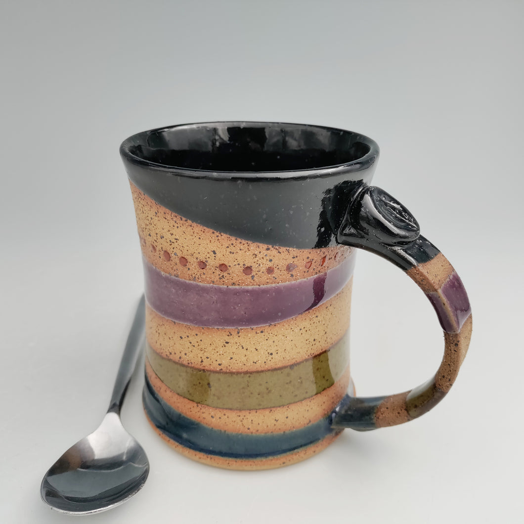 Funky color stripe mug