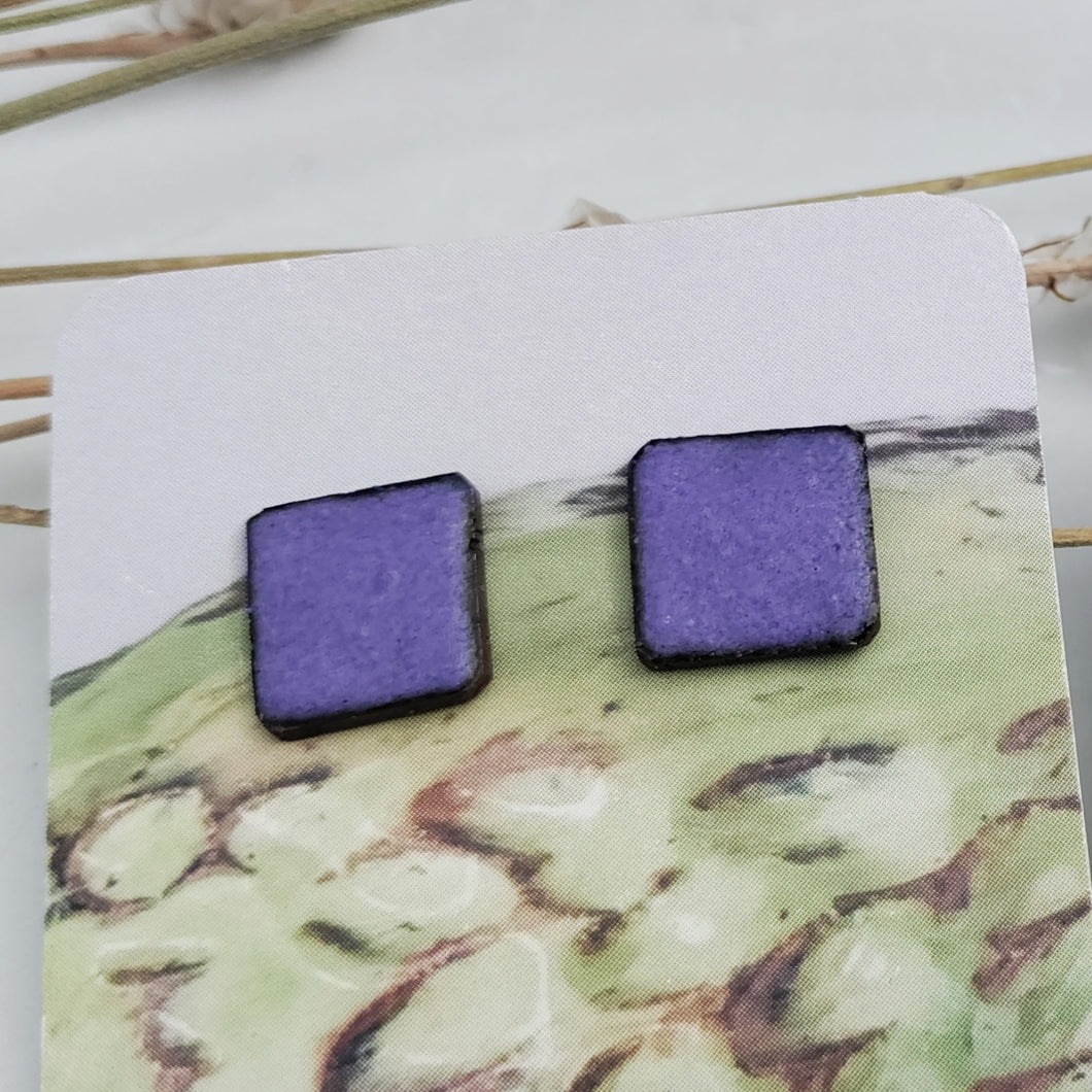 Matte purple studs