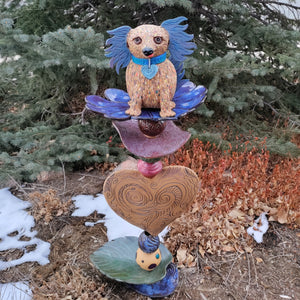 Garden tower -heart & aye-aye-puppy