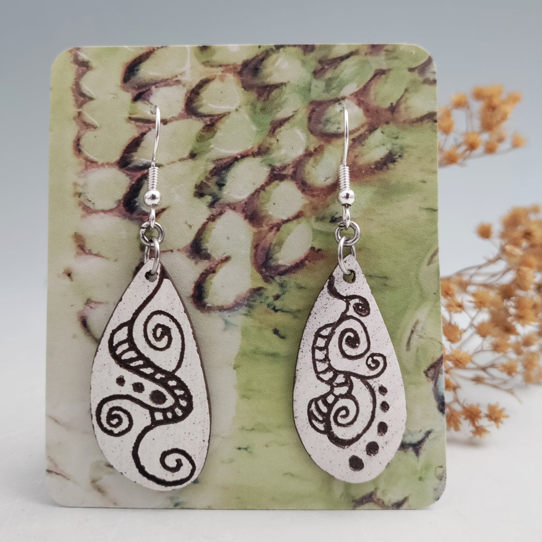 Swirly doodle earrings