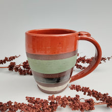 Load image into Gallery viewer, Striped mug with orange
